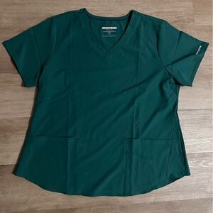 New Skechers women's hunter green scrub top 2X